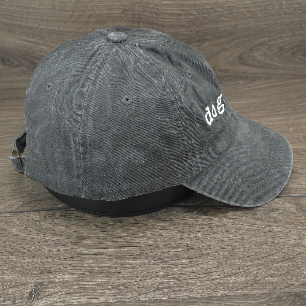 Dogaholic Hat Cap Strap Back Gray Mens Embroidered Dog Lover Gift Adjustable Hat - Picture 2 of 7
